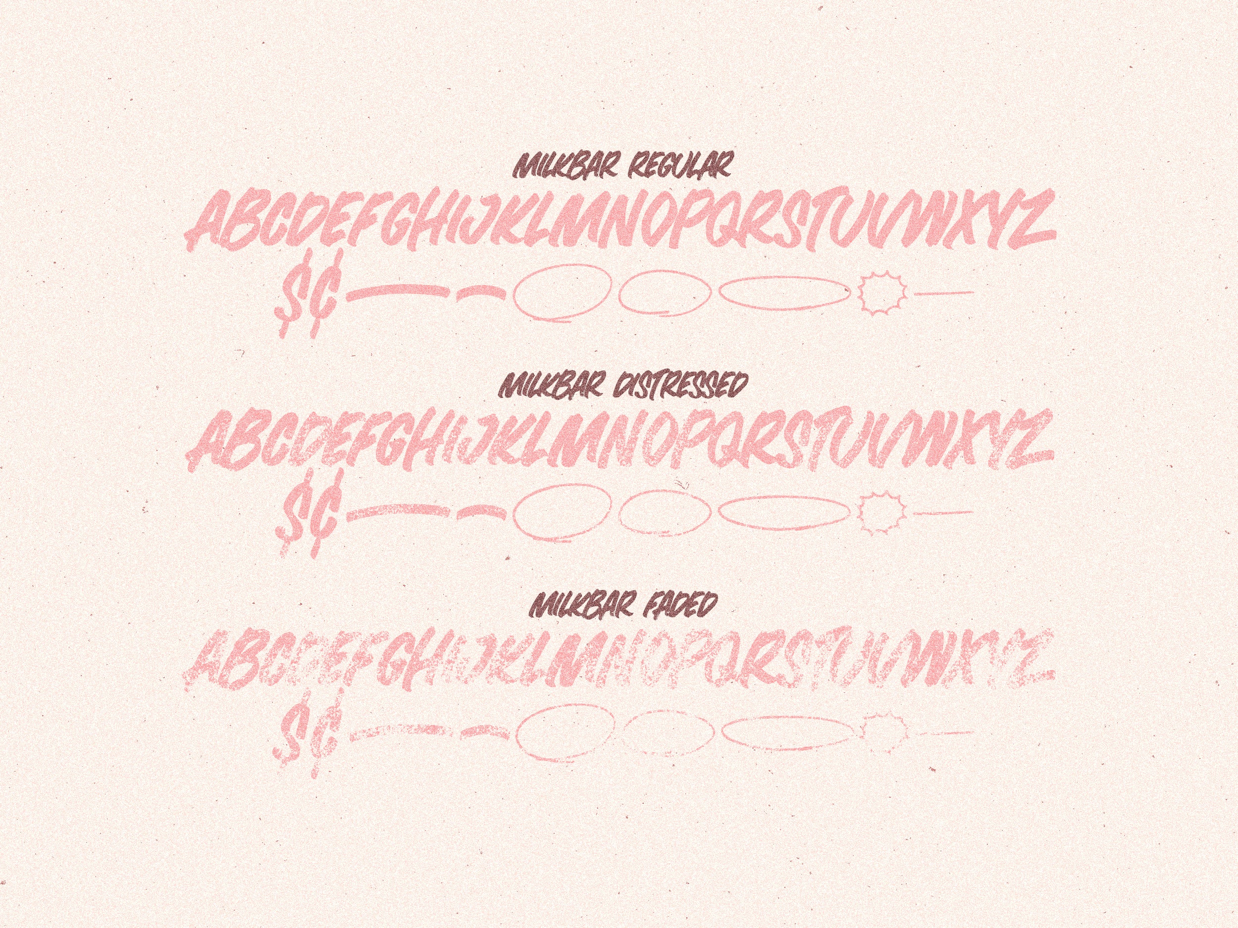 MILKBAR BRUSH FONT