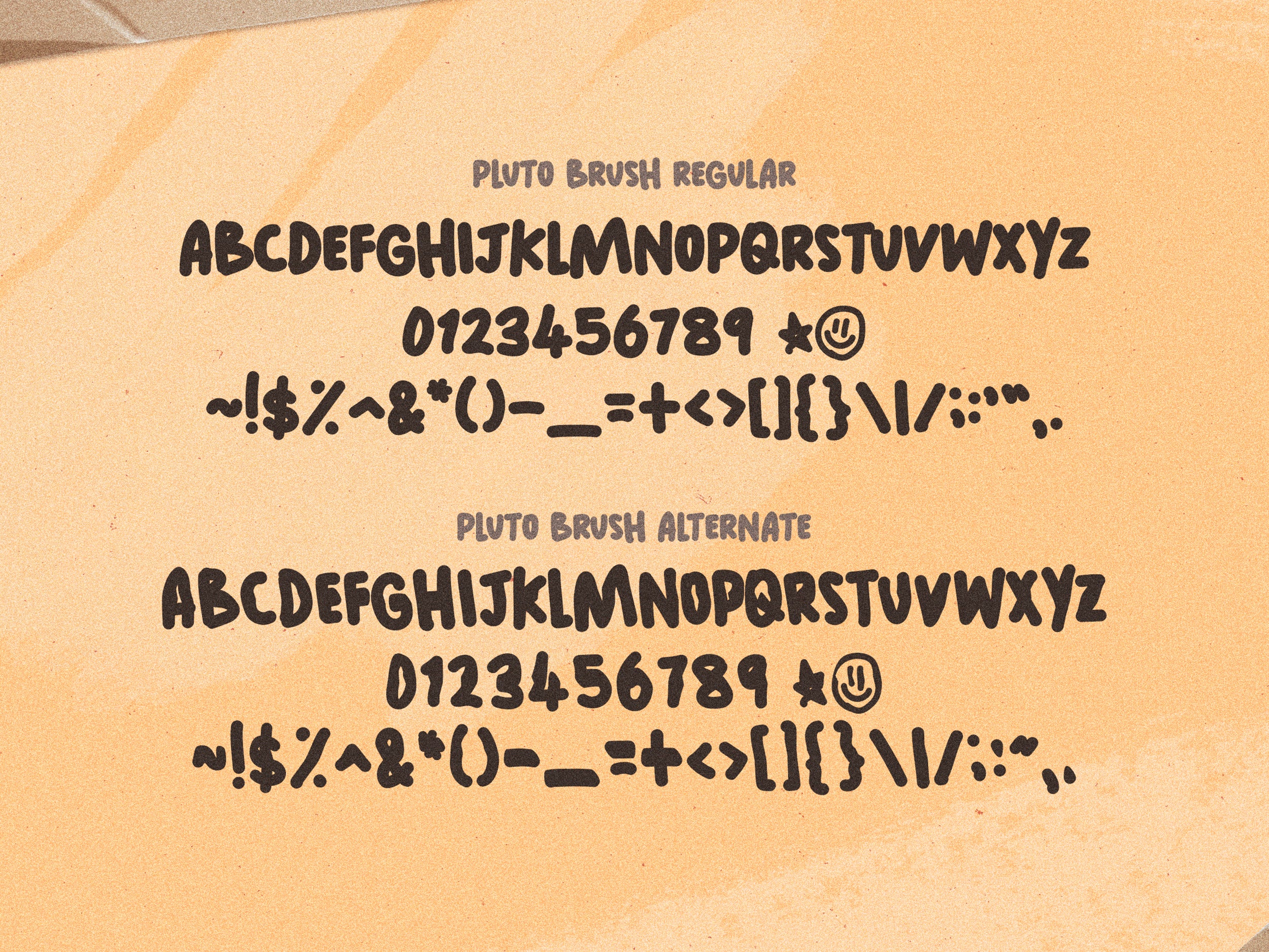 PLUTO BRUSH FONT